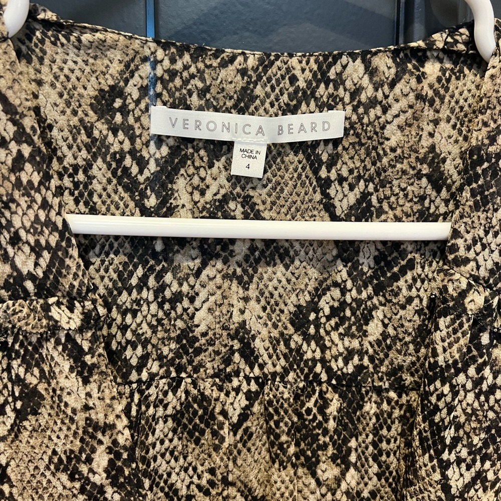 Veronica Beard silk snake skin dress